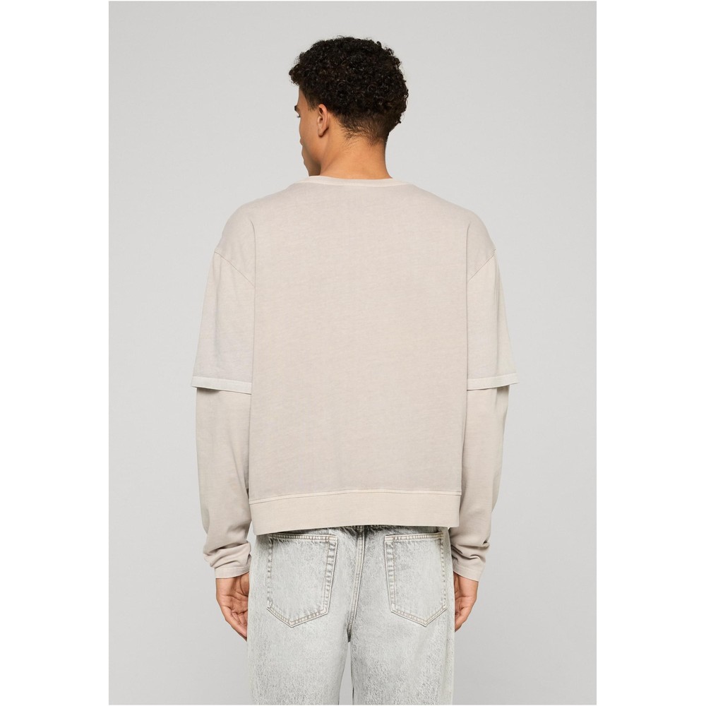 Urban Classics - Washed Double Layered Top à manches longues - Gris
